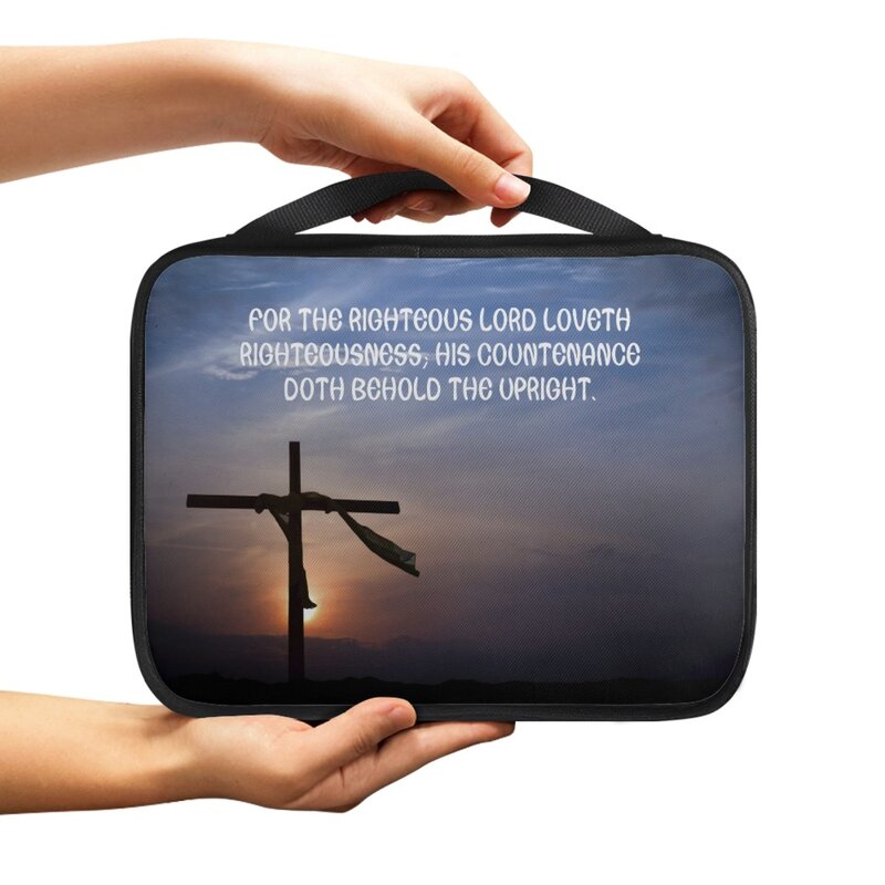 Krzyżowy werset biblii wydrukuj kobiece chrześcijańskie torby i pozwól swojemu sercu wziąć torby transportowe biblię słowną w ręku