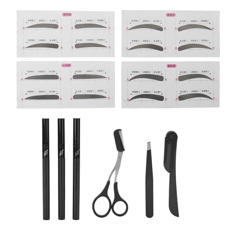 Ergonomic Brow Pencil & Scissors Kit - Safe, Professional Eyebrow Grooming Set for Women - Portable, Ideal for Powder Rooms