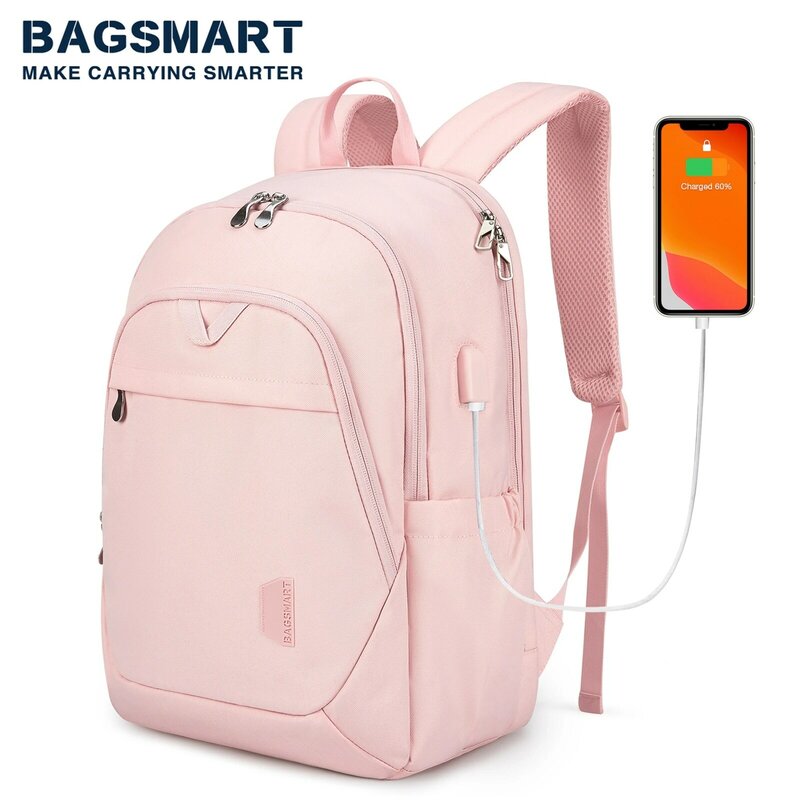 Bags mart Rucksäcke für Frauen Schult asche für Mädchen 17.5 ''/15.6'' Notebook Reise Laptop Computer Rucksack mit USB-Ladeans chluss