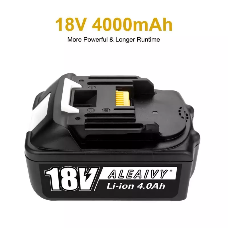 Batería recargable de iones de litio de 18V y 4.0Ah, herramienta eléctrica de repuesto para MAKITA BL1880, BL1860, BL1830 + cargador de 3A, Original