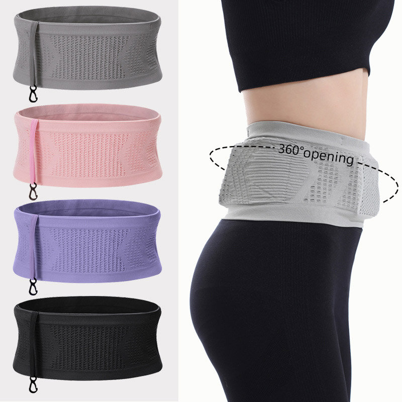 Multifuncional Knit Oculto cintura saco, respirável, Universal Running Belt, perfeito para correr e ao ar livre