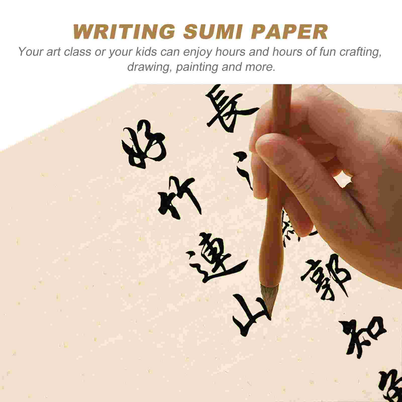 Sewacc papel chino Xuan, caligrafía china en blanco Dou Fang Xuan, papel Rectangular de arroz rojo Chunlian Duilian
