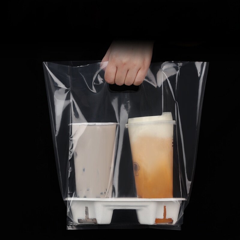Produk sesuai pesanan, kantung plastik transparan kemasan teh susu kopi sekali pakai
