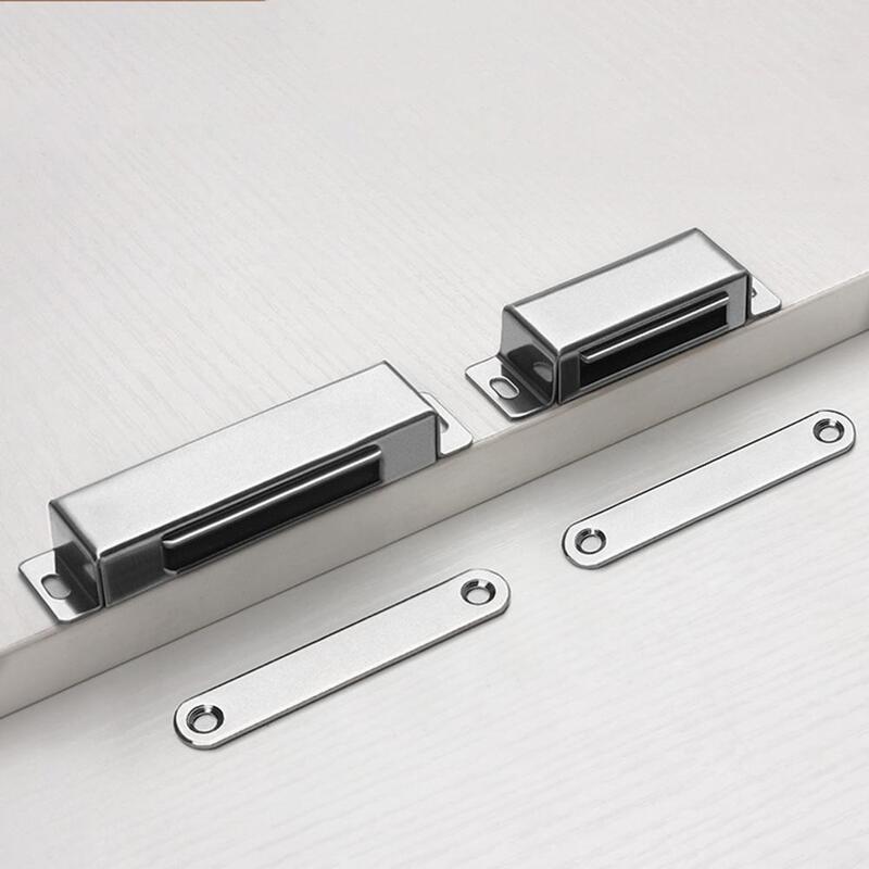 Cabinet Door Latch Thicken Anti-theft Stainless Steel Magnetic Good Smoothness Cupboard Door Catch for Home