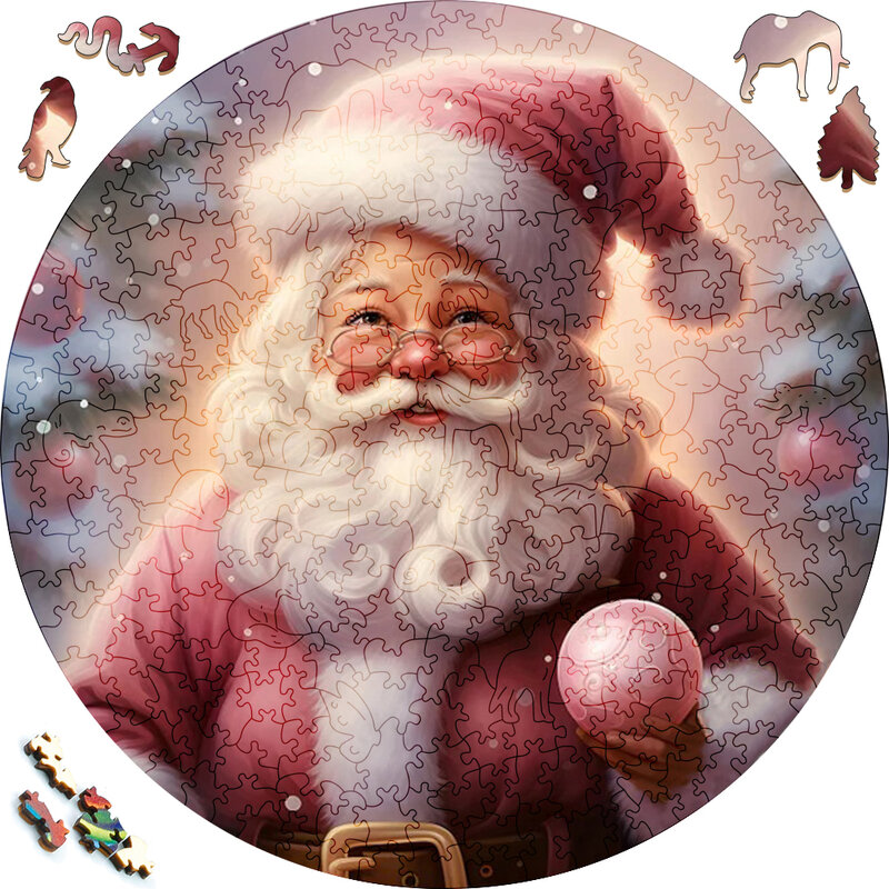 Houten Puzzel Kerst Santa Claus Speelgoed Japan Geisha 3d Hout Legpuzzels Kleur Sortering Spel Hersenen Teaser Geheime Puzzel Dozen
