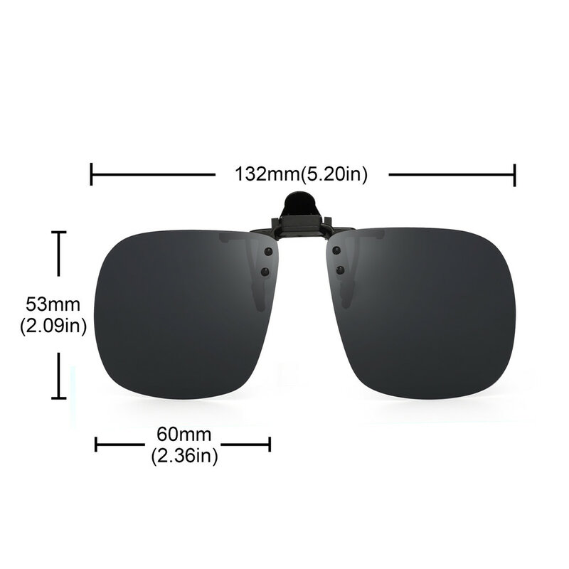 Gafas de sol cuadradas polarizadas con Clip para hombre y mujer, lentes de piloto a la moda, con filtro UV400