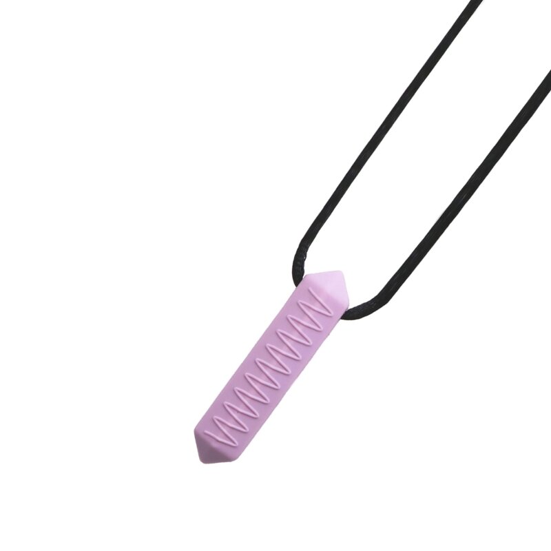 Стильное силиконовое ожерелье с подвеской, жевательное ожерелье, сенсорная игрушка, обеспечивает стимуляцию полости рта, снимает