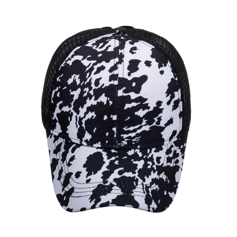 พิมพ์ Criss Cross หางม้าหมวกเบสบอลสไตล์ผู้หญิง Visor Topi Jala ฝ้ายปรับ Snapback Hip Hop Trucker หมวก Streetwear