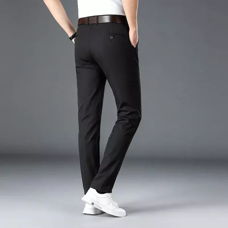 2024 Herren Frühling Sommer Mode Business lässig lange Hosen Anzug Hosen männlich elastisch gerade formelle Hose plus große Größe 30-40