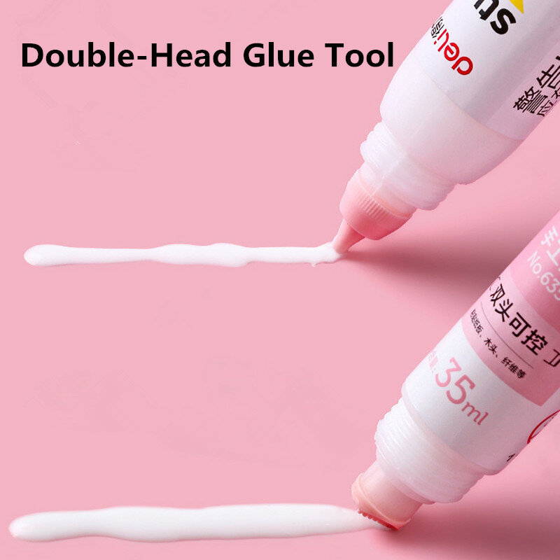 Deli 35ml White Glue Liquid Adhesive Safety Non-Toxic Child Student Stationery School Office Supply Making Paper Crafts Tool