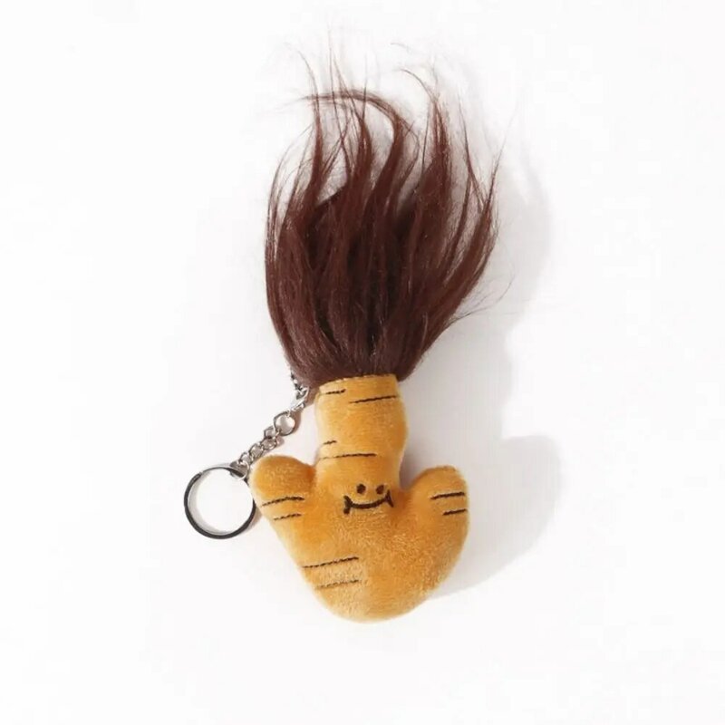 Плюшевый брелок-кукуруза Scallion, Модный милый кулон в виде корня лотоса, свежий имбирь, мультяшный креативный брелок для волос, автомобильный брелок