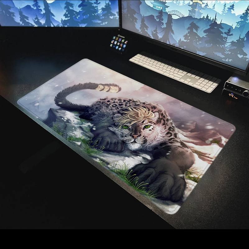 Large Anime Mouse Pad Gaming Accessories Fantasy Animals Desk Mat Mousepad Xxl Game Mats Deskmat Gamer Mause Office Pads Pc Mice
