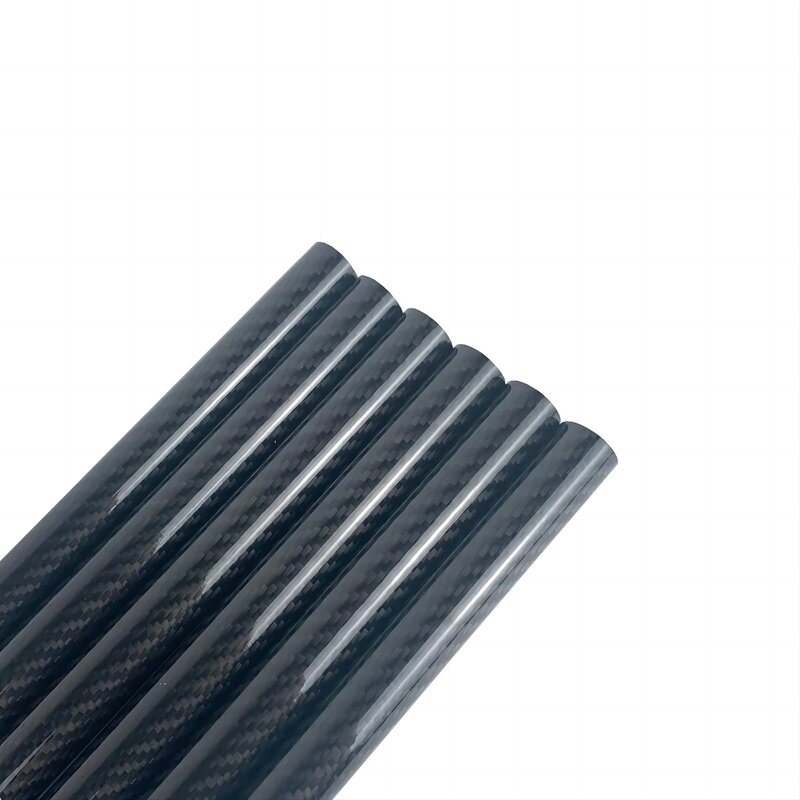 2Pcs 3k Full Carbon Fiber Tube Twill Glossy Hard Pipe Length 500mm Diameter 5mm to 30mm for RC Airplane Drone Parts DIY Usage