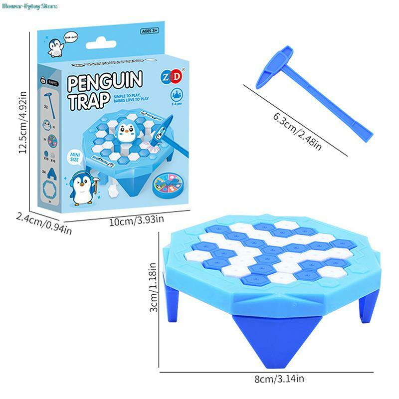 Pinguim Ice Block Breaker Trap para crianças e adultos, brinquedos para jogos de mesa, apaziguador do estresse, festa em família, salvar, presente infantil, decoração