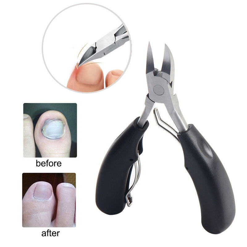 Stainless Steel Large Mouth Horn Pliers Gray Nail Clipper Thick Armor Pliers Eagle Nose Pliers Nail Groove Inlaid Pliers
