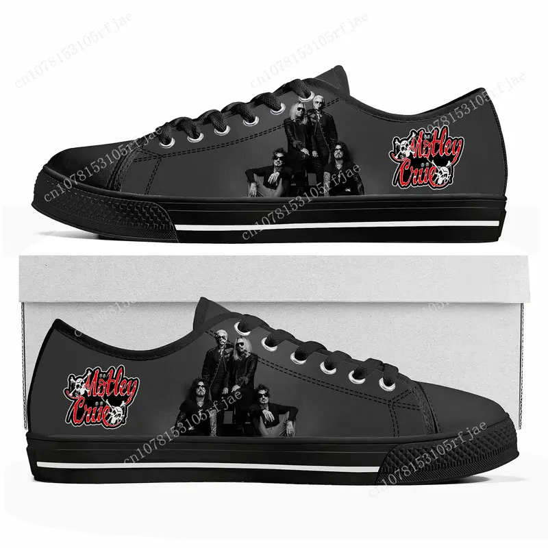 Band 80S Metal Vintage Custom C-Crue Low Top Sneakers Womens Mens M-Motley High Quality Shoes Casual Tailor Made Canvas Sneaker