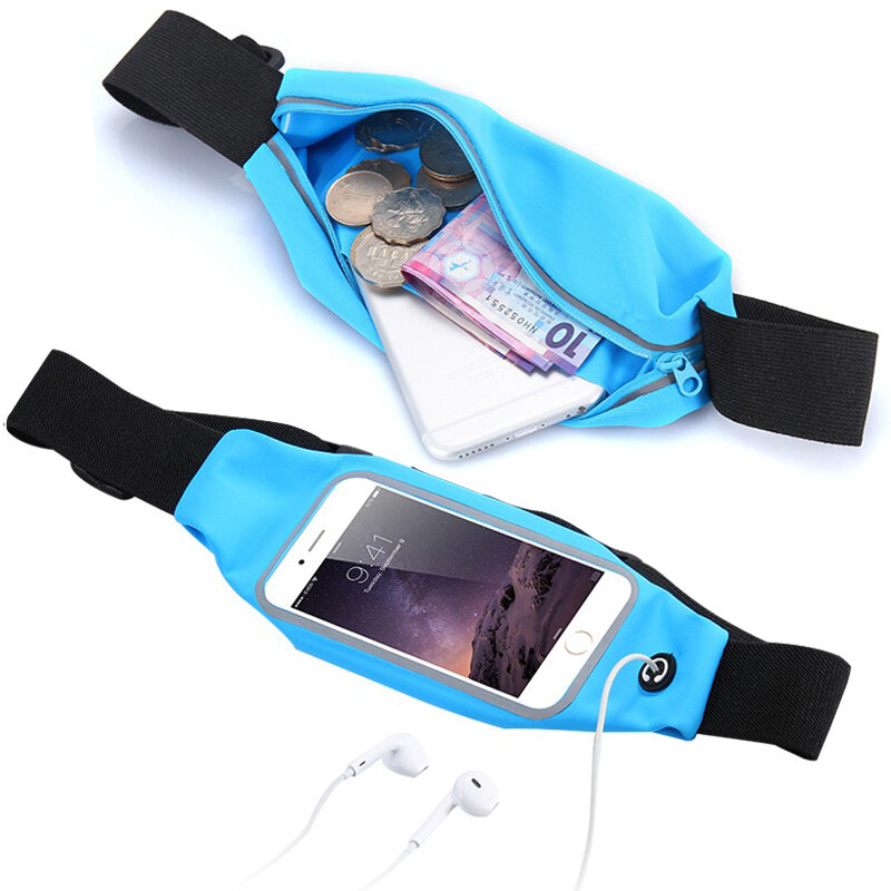 Telefon komórkowy pas torba do biegania talia etui na smartfon wodoodporna pokrywa przezroczyste etui ćwiczenia Gym piterek na telefon Sport