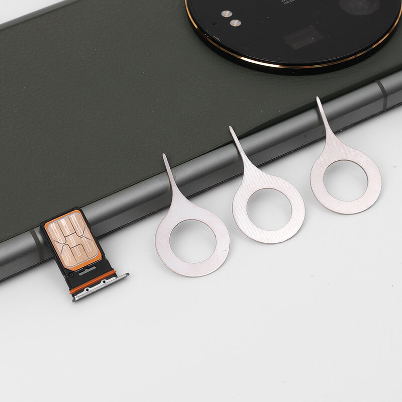 ตัวถอดซิมการ์ดกันหาย1/2นิ้ว/20ชิ้นถาดใส่ซิมการ์ดแบบถอดเข็มสำหรับ Apple iPhone Samsung Xiaomi