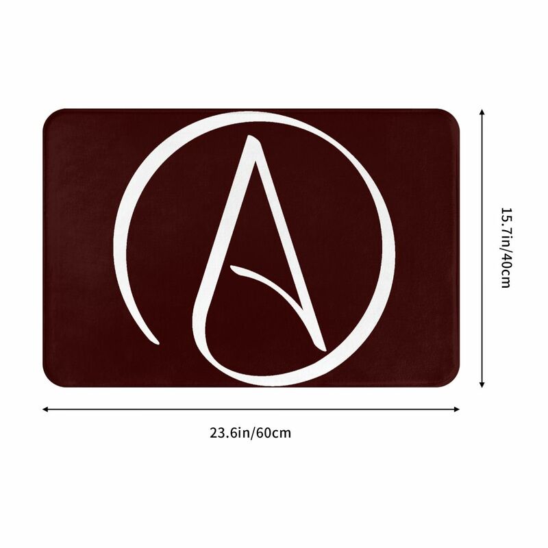 Capacho do símbolo do ateísmo ateu, Tapete De Cozinha, Tapete ao ar livre, Decoração do lar