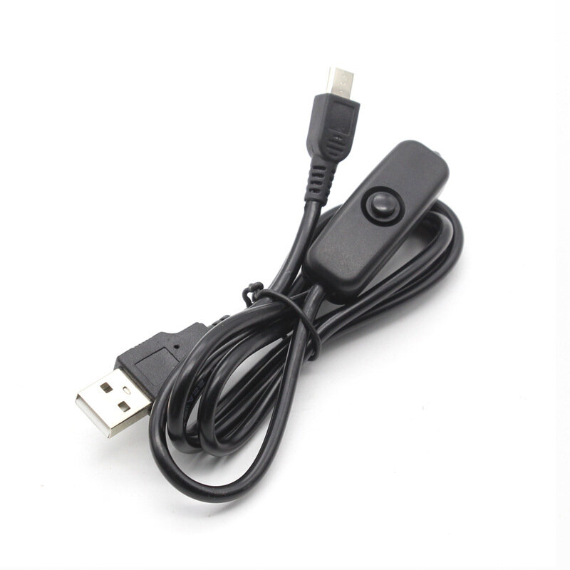 Für Himbeer-Pi-Micro-USB-Kabel mit Ein/Aus-Schalter USB-zu-DC-Stromkabel für Himbeer-Pi/b/b/Null w