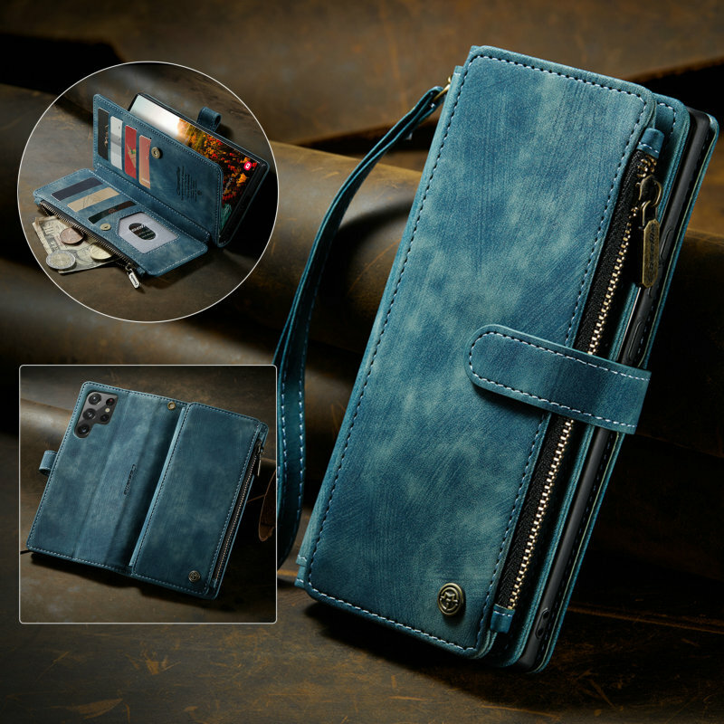 A54 S23 Ultra Phone Case For Samsung A54 5G A52 S21 Card Strap Wallet A51 A12 A53 A50 Note Leather For Galaxy S22 S23 Ultra Case