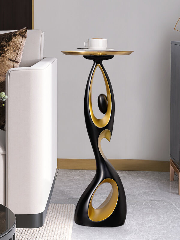 Criativo nordic pequena mesa de chá auxiliar sofá mesas laterais móveis sala de estar ouro design redondo mesa de café decoração do assoalho