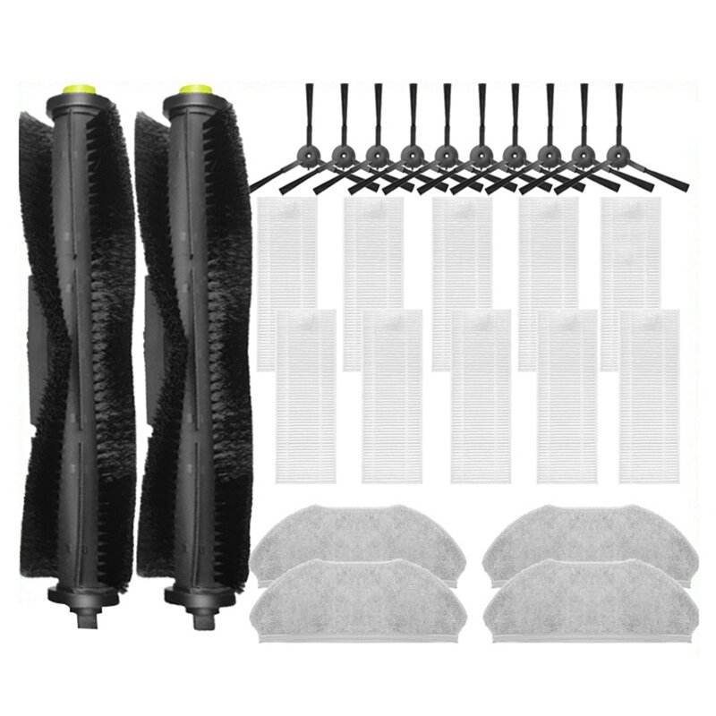 Main Side Brush Hepa Filter Mop, Peças de pano para Qihoo 360 S10 X100 Max, Peças sobressalentes
