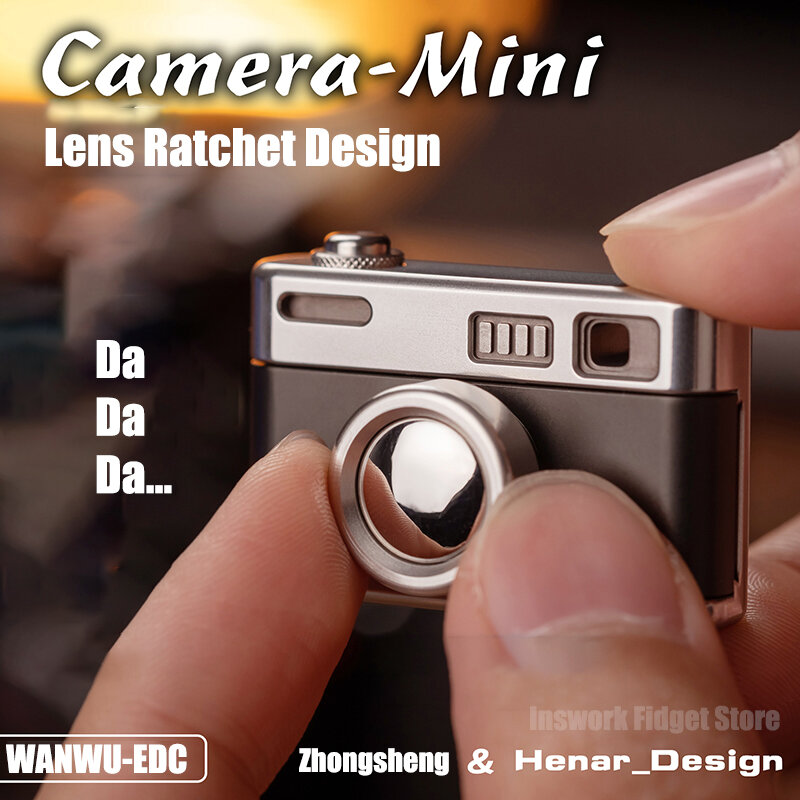 WANWU EDC Mini Camera Fidget Push Slider Button Seesaw Original Metal Magnetic Adult Anti Stress Toy