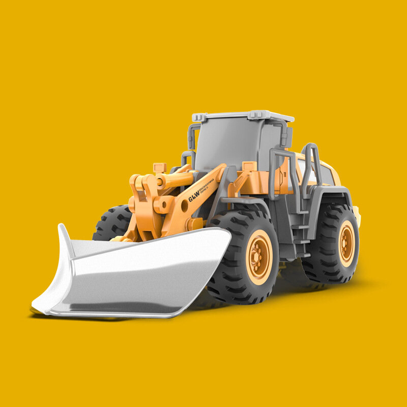 Mainan kendaraan proyek 1:55, Model mainan derek penggali, truk mainan mobil sampah untuk hadiah anak-anak B192