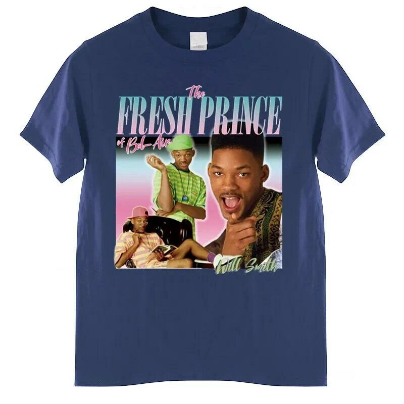 Camiseta fresca de Príncipe de Bel Air para hombre, Camiseta de algodón, camiseta de moda de verano, camiseta de manga corta