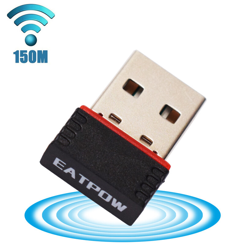 Eatpow-ラップトップ用のwifiアダプター,ワイヤレスドングル,2.4 mbps USB,150 ghz,rtl8188