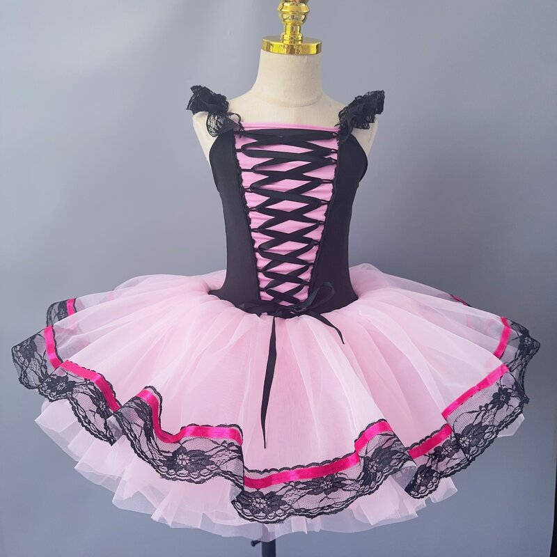 Nowa sukienka baletowa dla dzieci Tutu do tańca spódnice stroje taneczne profesjonalne występ na scenie ubrania taneczne dziewcząt trykot baletowy dla dzieci