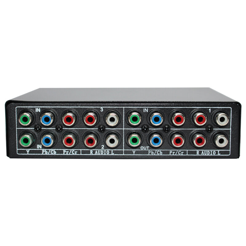 3 canales 5 RCA Ypbpr RGB Selector de componentes AV Switcher