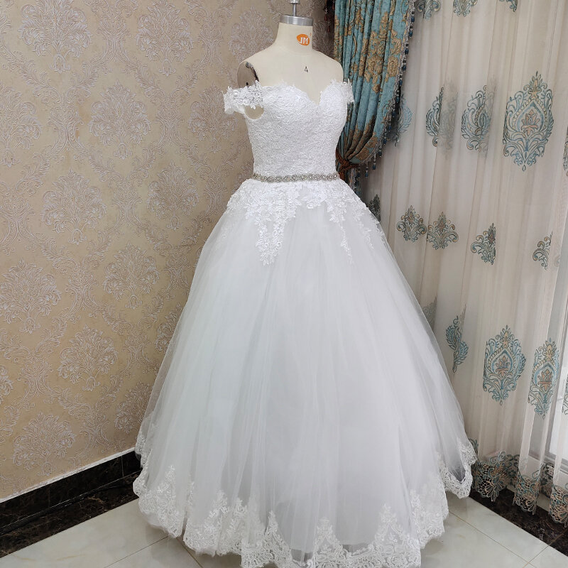 Robe de mariée blanche brodée sur mesure, robe de Rh, chérie charmante, 9183, 2024 de réduction initiée