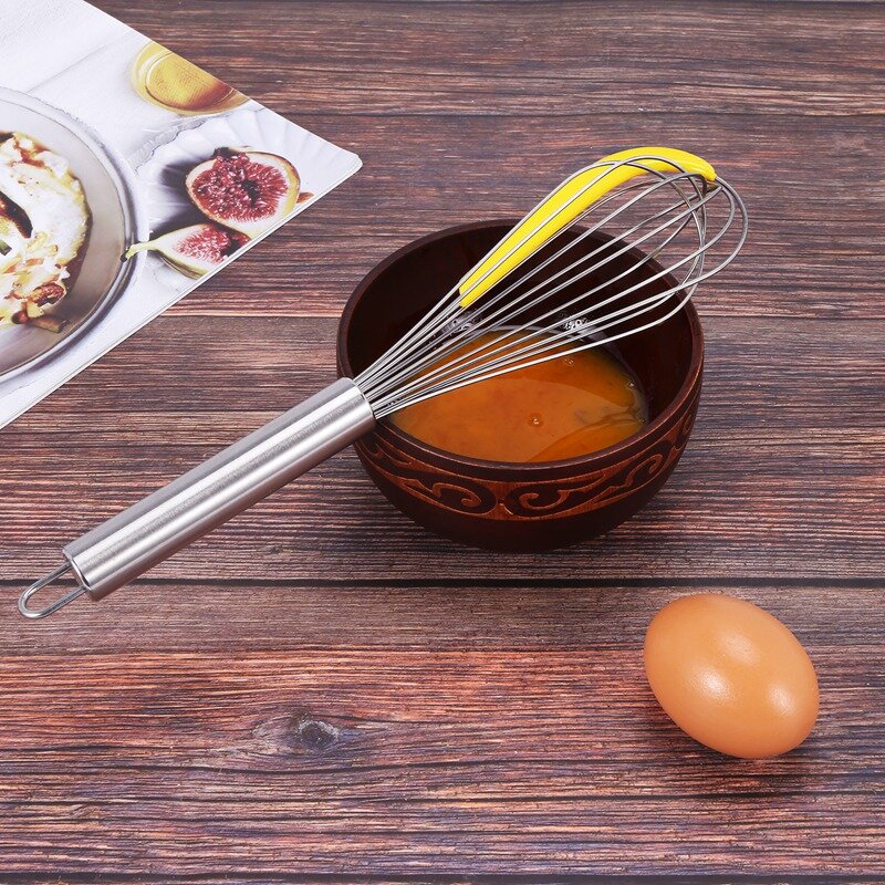 ลวดบอลลูนสแตนเลสตีด้วยไม้พายซิลิโคนปัดไข่สำหรับตีสำหรับกวน/ทำอาหารอบ