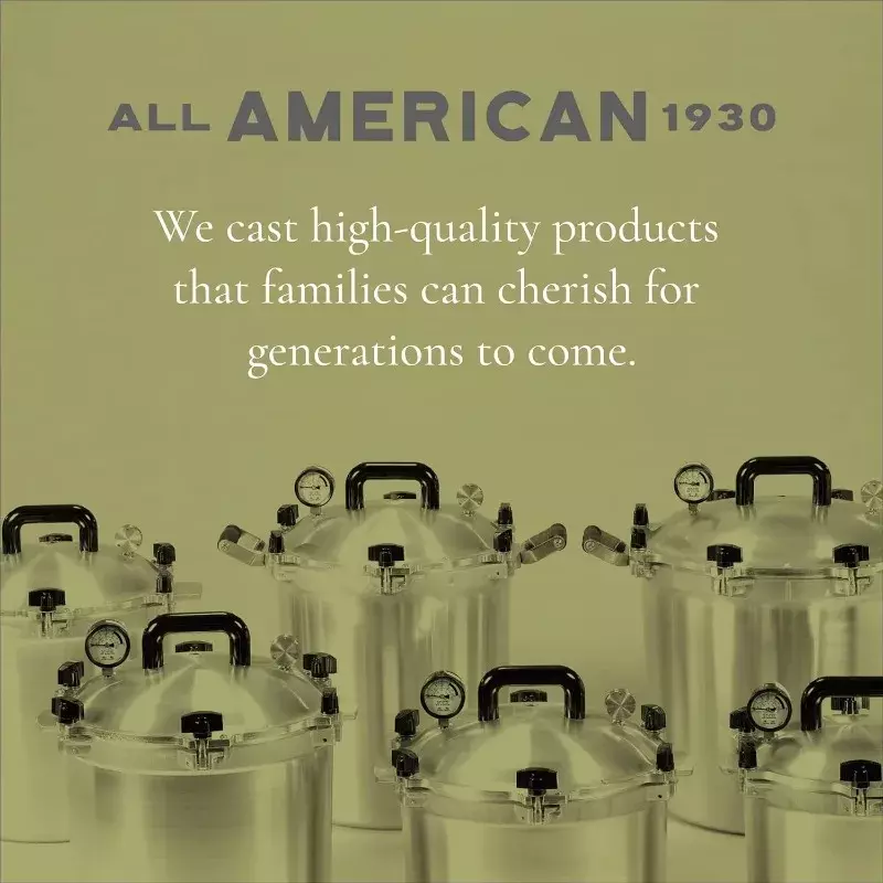 Olla a presión All American 1930: 15.5qt/Canner (El 915)-Fácil de estufas de Gas-adecuado para abrir y cerrar, eléctricas o planas