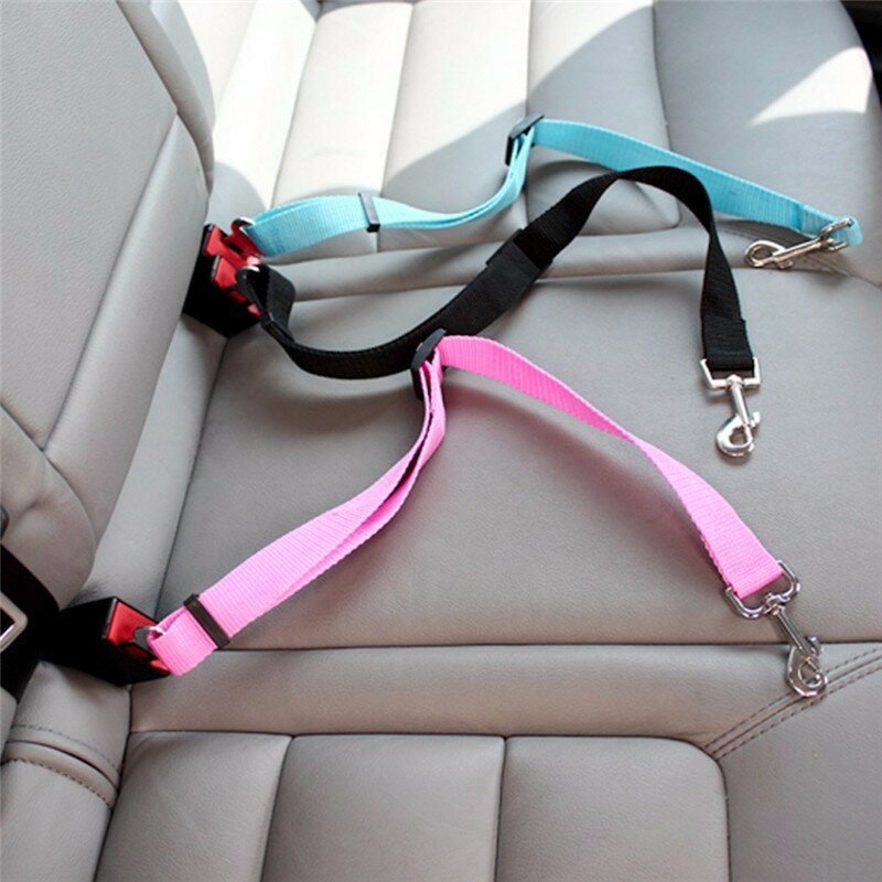 Cintura di sicurezza per auto per cani protezione di sicurezza accessori per animali domestici da viaggio collare per guinzaglio per cani imbracatura per auto solida staccabile