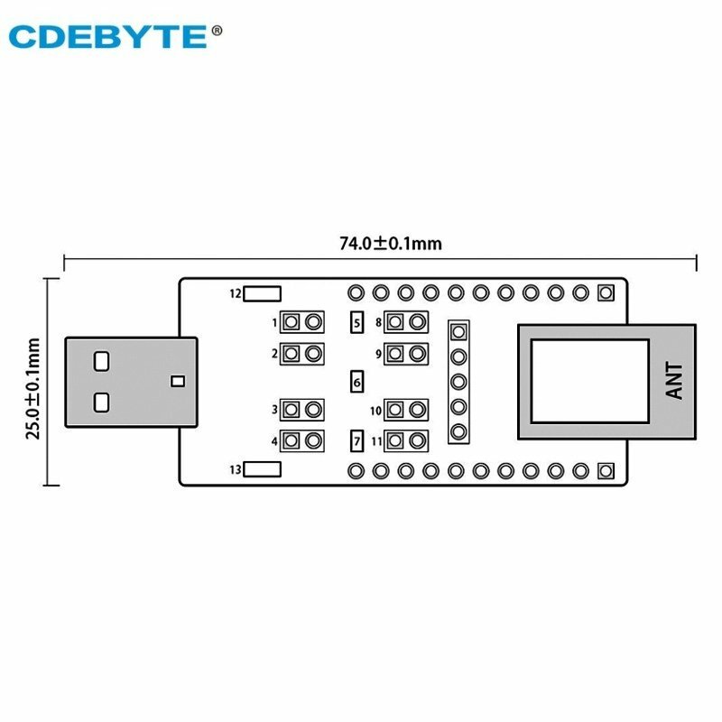 E18-TBL-01 CH340G USB To TTL Serial Port 4dBm UART โมดูล ZigBee ทดสอบสำหรับการทดสอบ E18-MS1-PCB IoT
