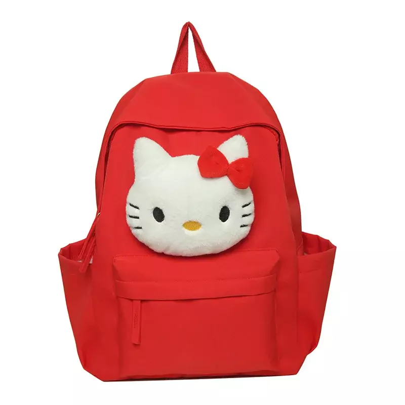 Sanrio-mochila escolar de Hello Kitty para estudiantes, mochila informal de dibujos animados, ligera y de gran capacidad, bonita, nueva