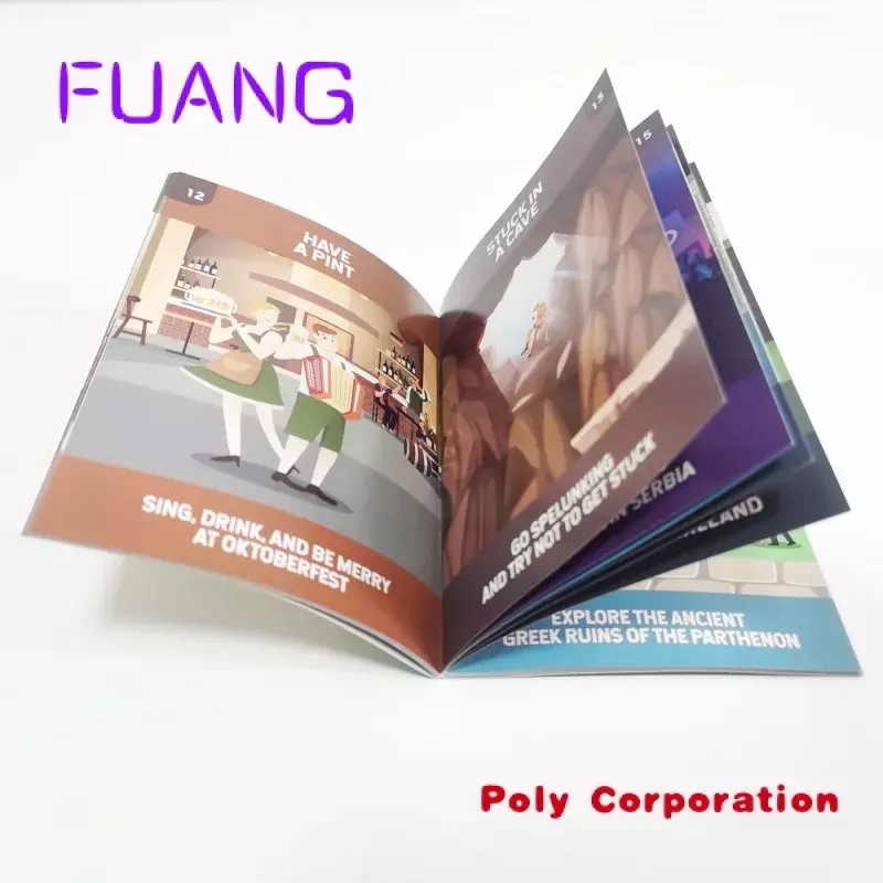 Custom  Custom Color Paper Small Brochure Production Booklet Instruction Manual Pamphlet Magazine Product Catalogue Printing mak