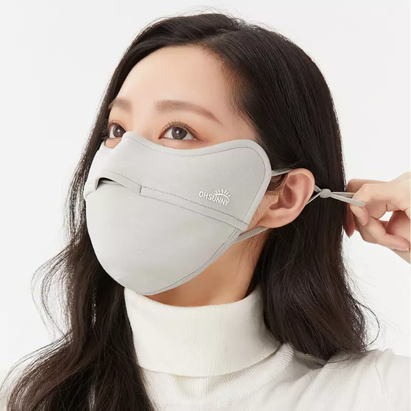 Новинка, чехол для лица OhSunny, ветрозащитная теплая женская зимняя однотонная 3D дизайнерская дышащая мягкая маска для лица UPF50 + Балаклава