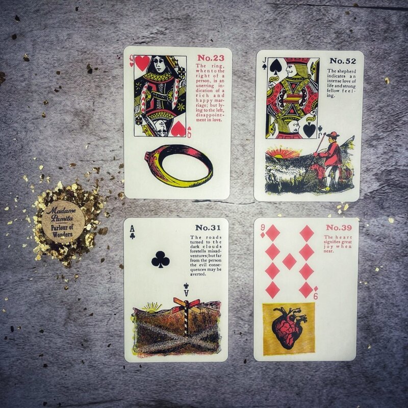 10.4x7.3cm Reading Fortune Telling Cards Deck 55 Cards