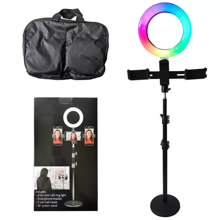 USB-Aufladung 16cm RGB Ring füllen Licht LED Fotografie Licht Kit mit Ständer für Make-up Live-Aufnahme
