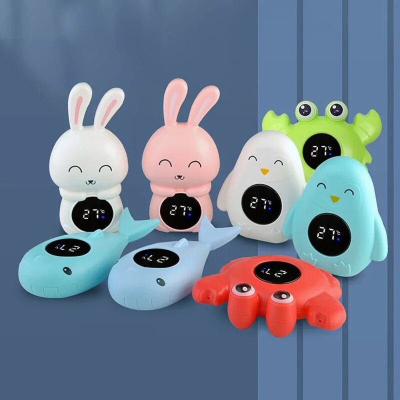 Safety Bath Temperature Meter New Cartoon LED Display Shower Water Thermometer Floating Waterproof Temperature Tester Baby