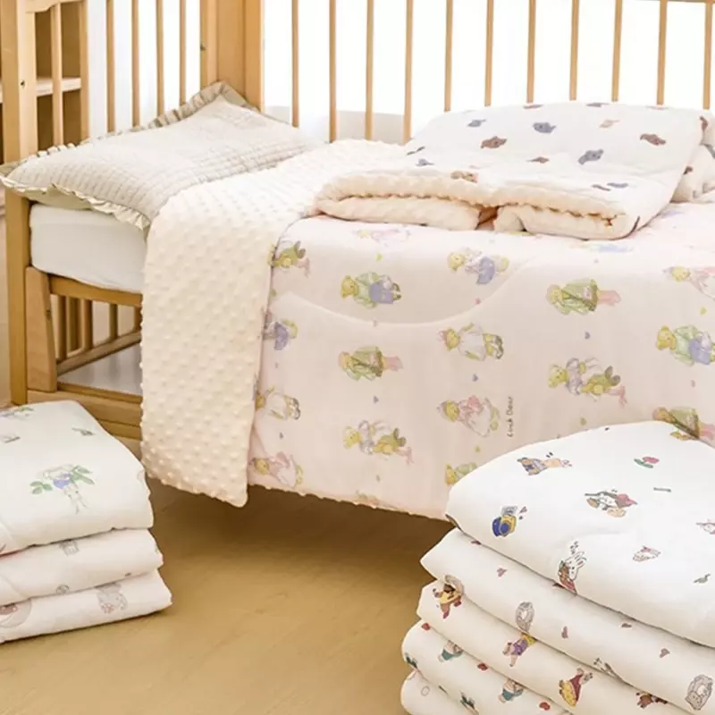 Одеяло для приема младенцев с хлопковым одеялом в горошек для ребенка