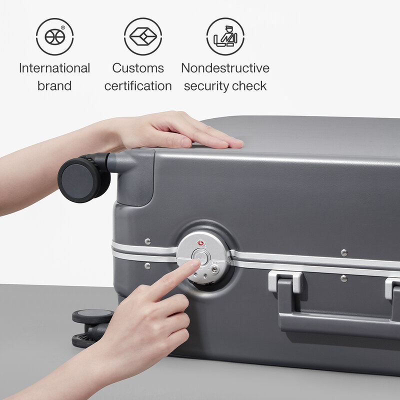 Mixi 2023 nowy bagaż podręczny 20 ''walizka podróżna walizka aluminiowa rama PC Hardside z kółka obrotowe blokadą TSA 24''