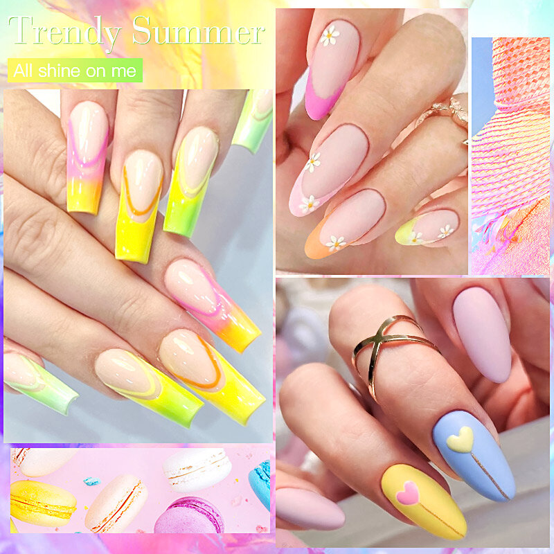 MEET ACROSS-esmalte de uñas en Gel semipermanente, barniz de Gel UV para decoración de otoño, 7ml, Primavera, 140 colores
