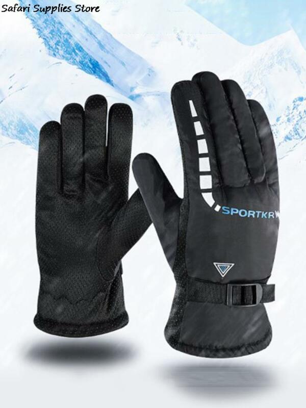 Guantes de esquí ultraligeros impermeables para hombres y mujeres, guantes cálidos de invierno para Snowboard, motocicleta, equitación, nieve