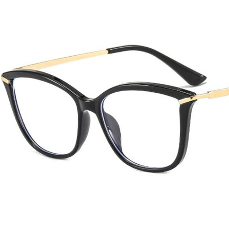 Óculos anti-luz azul para mulheres, óculos olho de gato, patchwork frame, googles personalizados, óculos tr90, moda