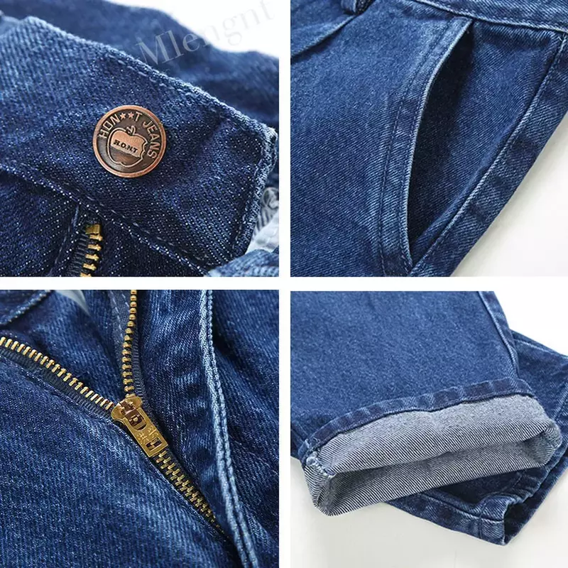 2021 dicke Baumwolle Stoff Entspannt Fit Marke Jeans Männer Casual Klassische Gerade Lose Jeans Männlichen Denim Hosen Hosen Größe 28-40
